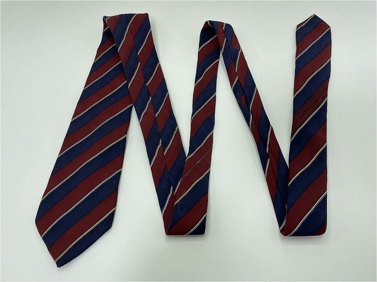 GIVENCHY ジバンシー レジメンタル柄 ネクタイ 3本以上 送料無料 メンズ ネイビー系 1001096_画像3