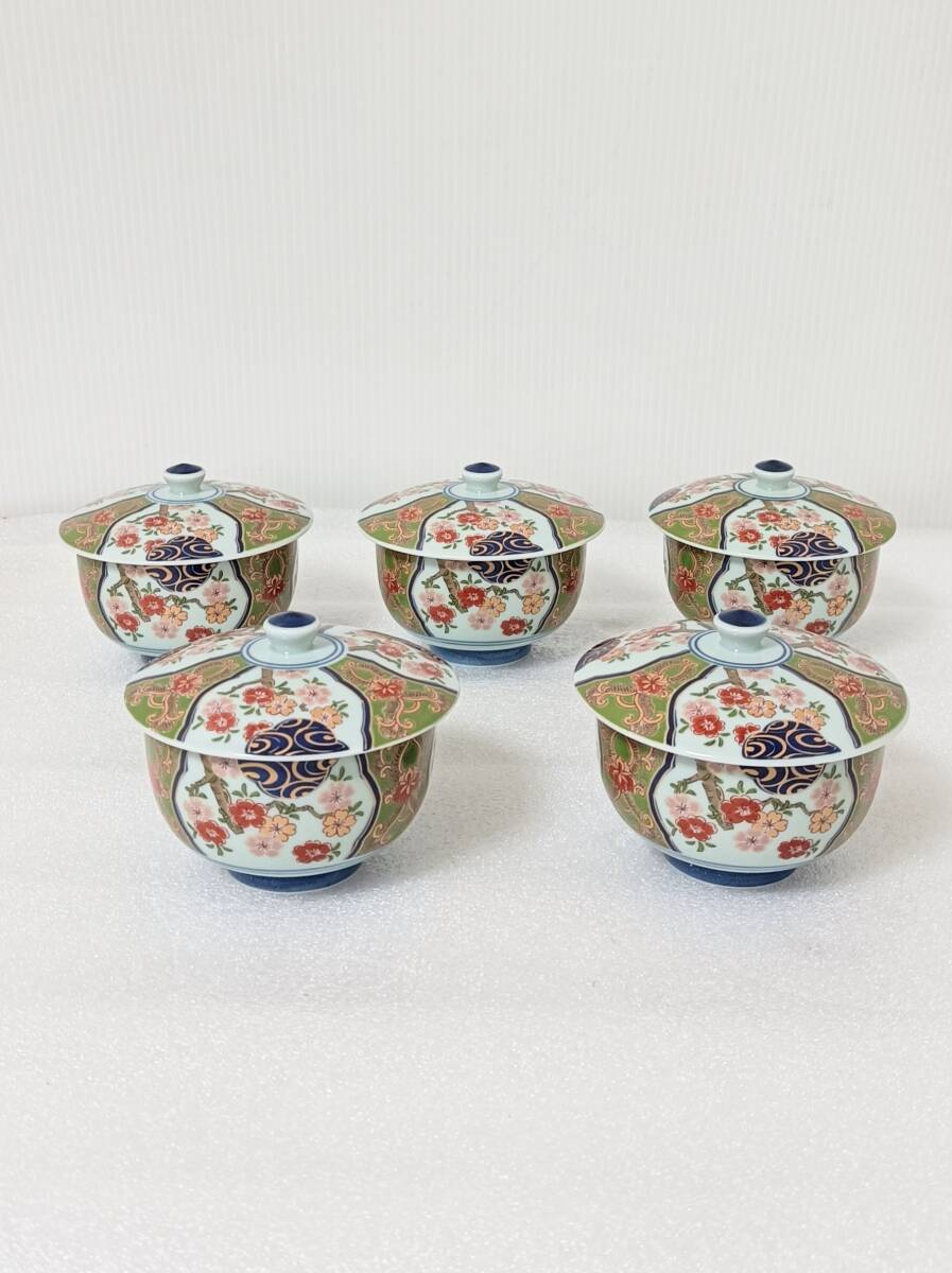 AS2757 03 не использовался Arita . Kiyoshi превосходящий произведение . печать иметь крышка имеется чайная посуда зеленый чай .5 покупатель .. Sakura . рисунок дерево с коробкой горячая вода . традиция керамика чайная посуда японская посуда 