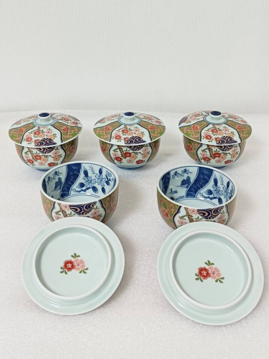 AS2757 03 не использовался Arita . Kiyoshi превосходящий произведение . печать иметь крышка имеется чайная посуда зеленый чай .5 покупатель .. Sakura . рисунок дерево с коробкой горячая вода . традиция керамика чайная посуда японская посуда 