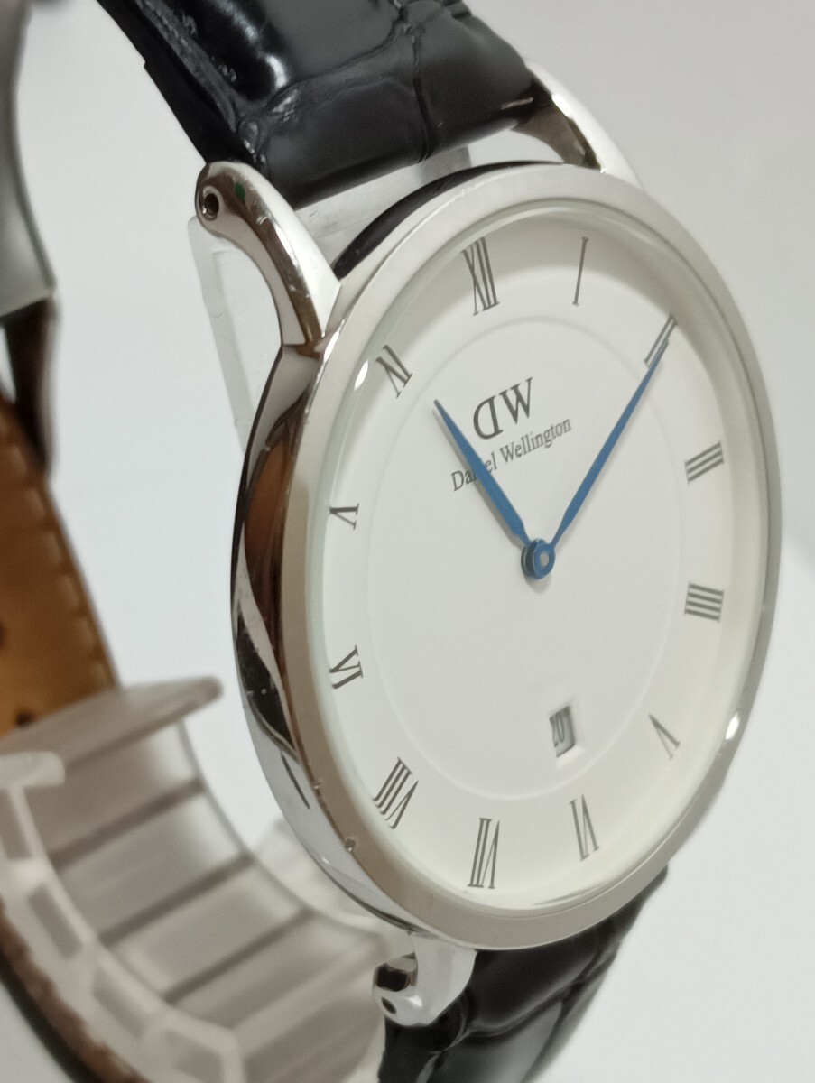 1円【稼働/箱付】Daniel Wellington ダニエルウェリントン 腕時計　Dapper 38mm　ダッパー　デイト　ユニセックス_画像3