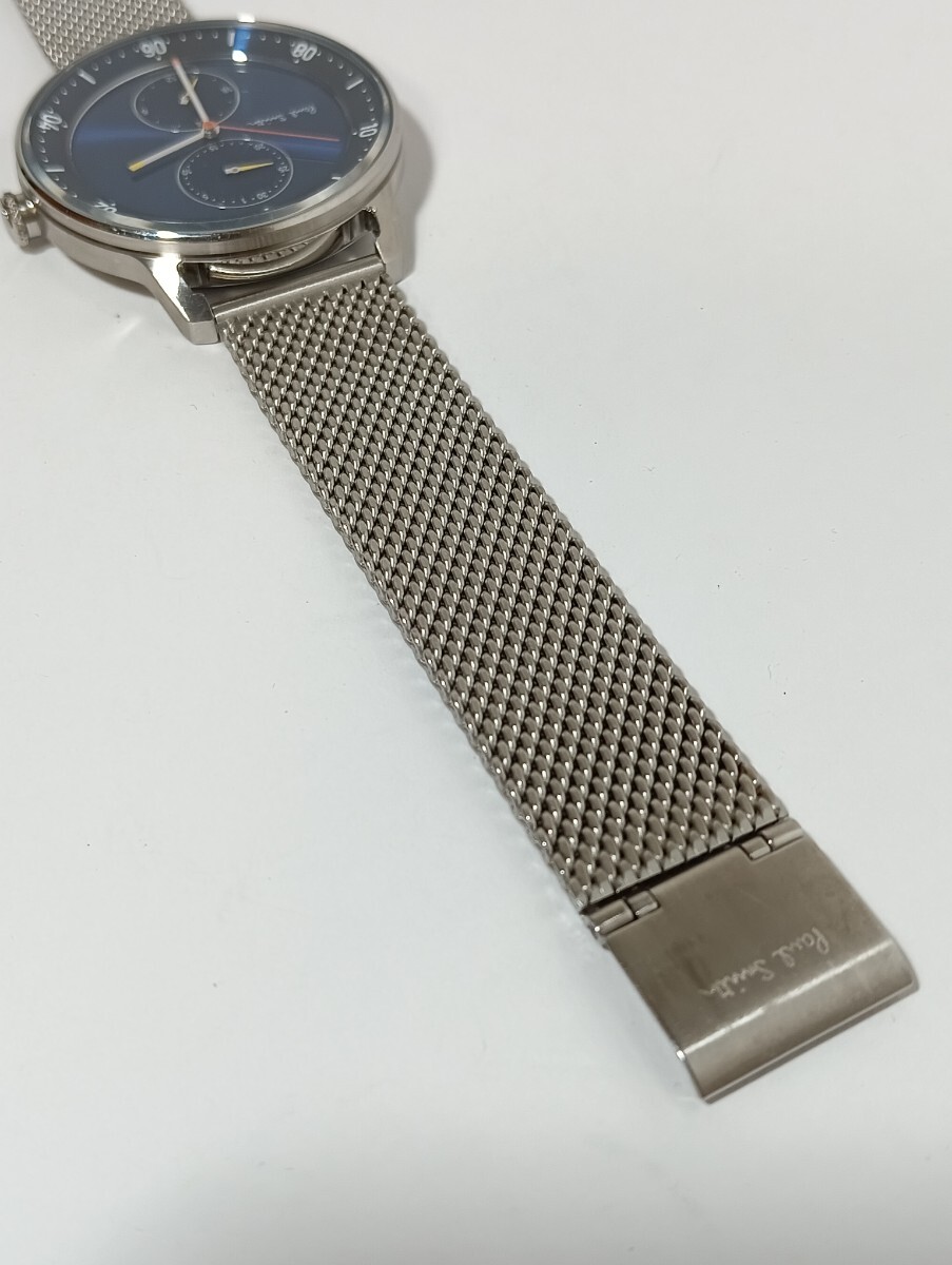 1円【良品/稼働】Paul Smith ポールスミス 腕時計 6323-T024041 デイト　ブルー文字盤　メンズ_画像8