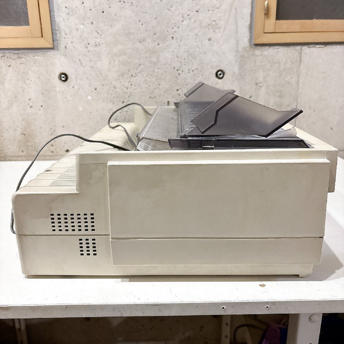 EPSON ドットインパクトプリンター|VP-1800|後方からの印刷のみ確認|羽欠品、爪破損、日焼け|現状・ジャンク|B2307_画像7