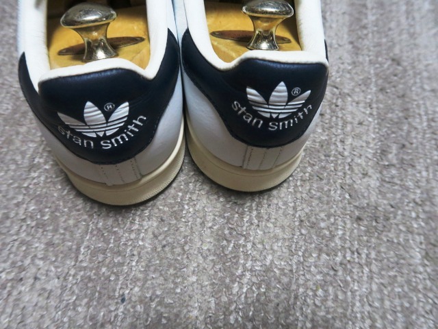 美品 アディダス adidas スニーカー メンズ ベルクロ スタンスミス CF White College Navy STANSMITH CF BY9191 天然皮革 US8 JP26cm_画像6