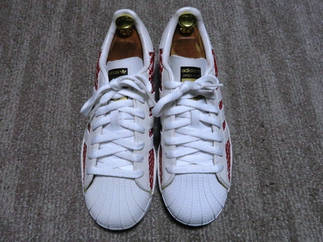 почти не использовался 02 год производства Adidas super Star вязаный кожа спортивные туфли JP24.5cm VINTAGE Vintage 00s adidas SUPERSTAR WEAVE