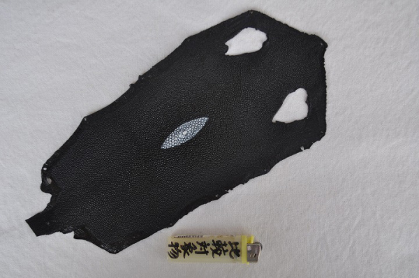 スティングレイスキン　エイ革　ブラック　Sサイズ　新品_画像2