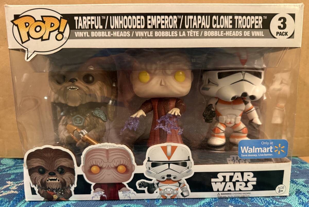 Funko★POP!★スター・ウォーズ★ターフル & エンペラー & ウータパウ・クローン・トルーパー★3体入りパック★未開封品_画像1