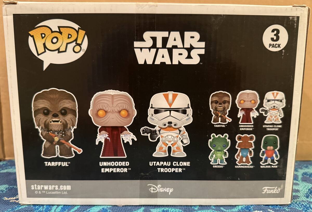 Funko★POP!★スター・ウォーズ★ターフル & エンペラー & ウータパウ・クローン・トルーパー★3体入りパック★未開封品_画像2