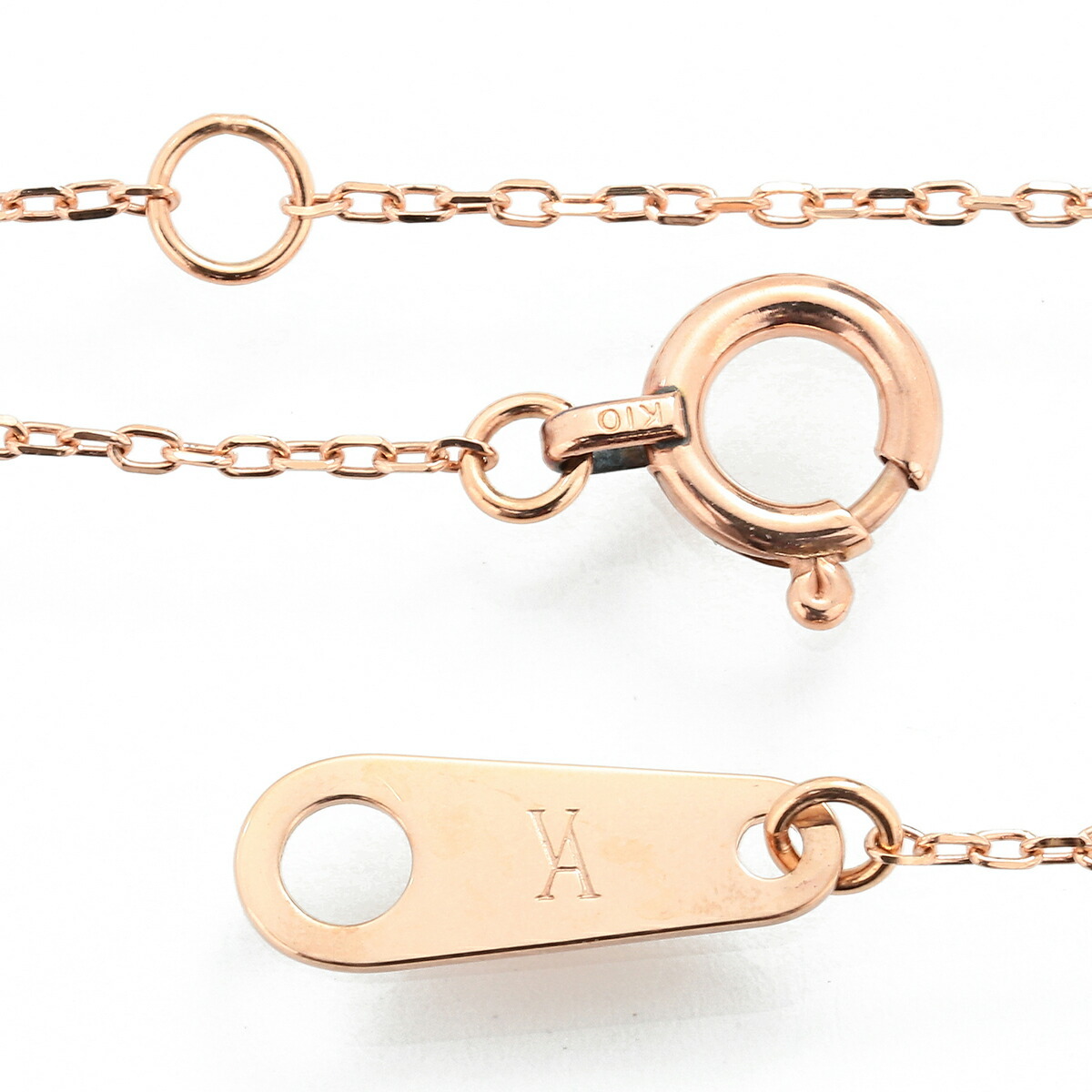  Vendome Aoyama Y знак в форме сердечка колье розовый топаз бриллиант розовое золото K10PG VENDOME