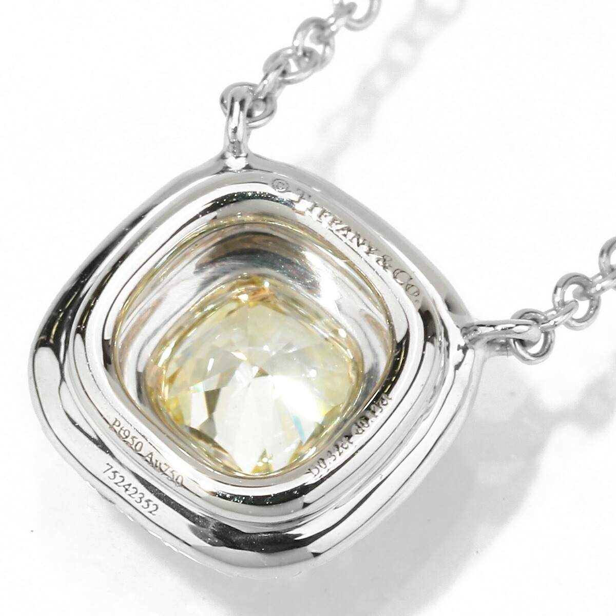 ティファニー ソレスト イエロー＆クリアダイヤ ペンダントネックレス イエローダイヤモンド 0.32ct ダイヤモンド_画像2