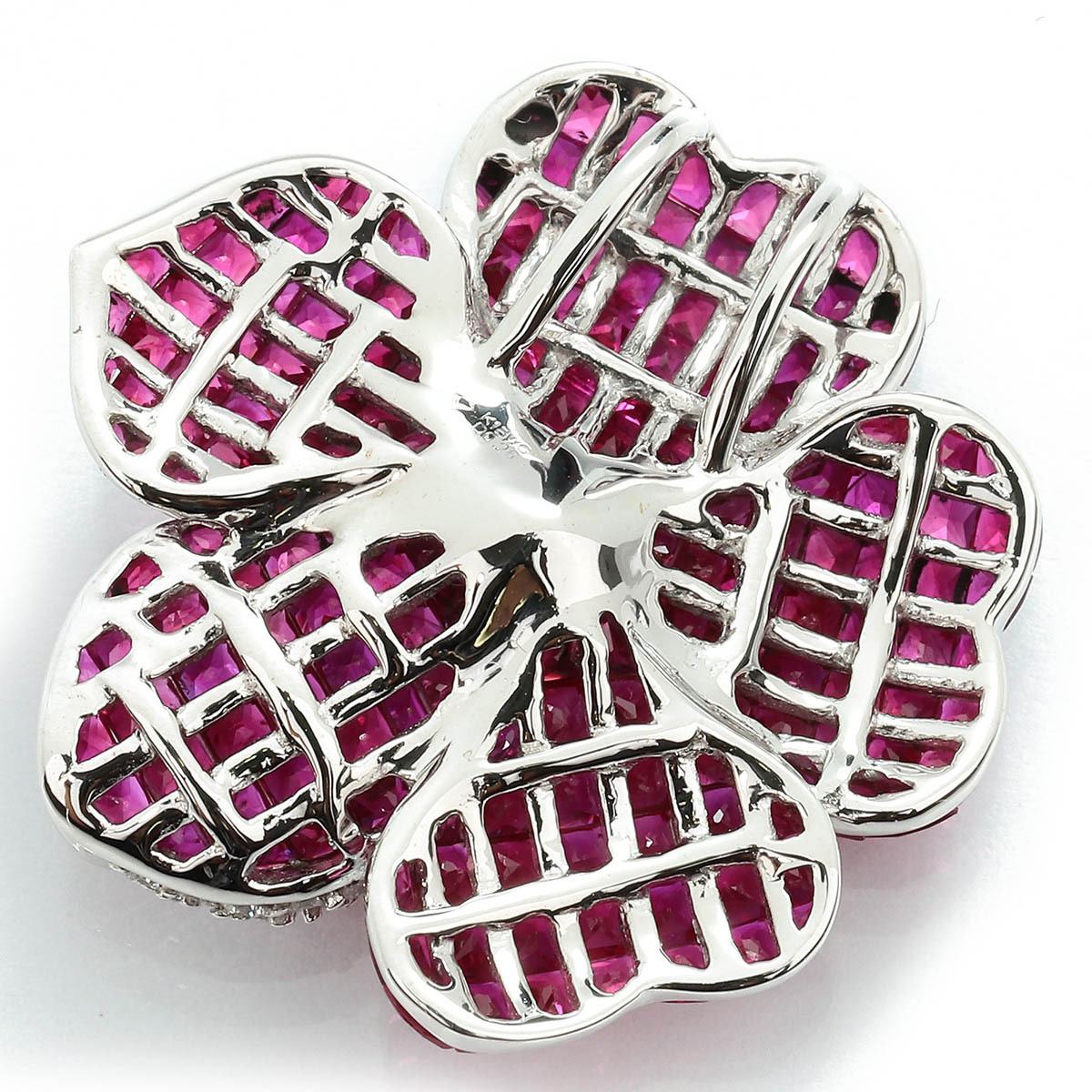 ペンダントトップ ルビー 0.26ct ホワイトゴールド K18WG 中古 返品OK_画像2