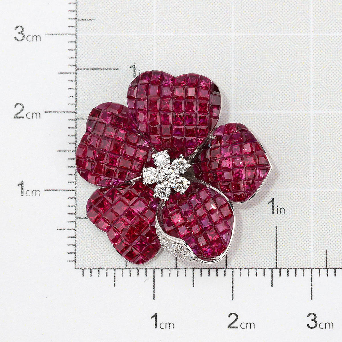 ペンダントトップ ルビー 0.26ct ホワイトゴールド K18WG 中古 返品OK_画像6