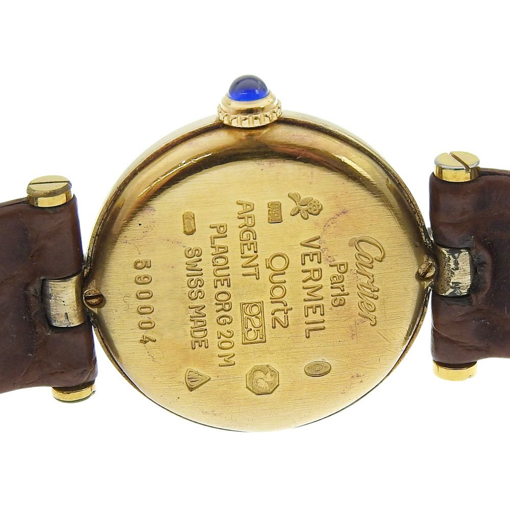 ■1円 ～ 中古品 ■ Cartier カルティエ ■ マストヴァンドーム トリニティ 590004 ■ クォーツ ヴェルメイユ ビンテージ ゴールド 金_画像3