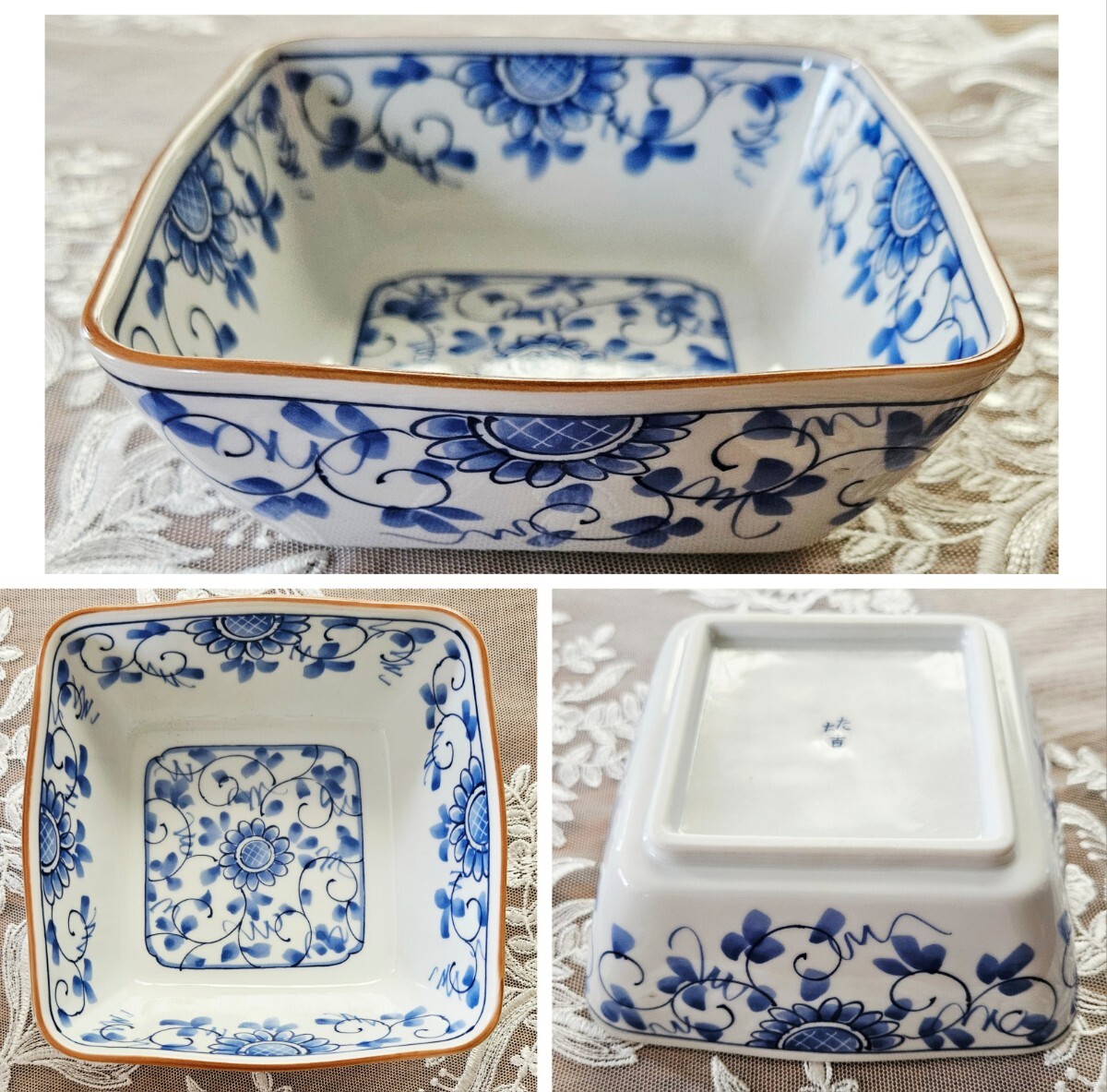 たち吉 はないろ 角鉢 三ッ鉢揃 桐箱 新品_画像7