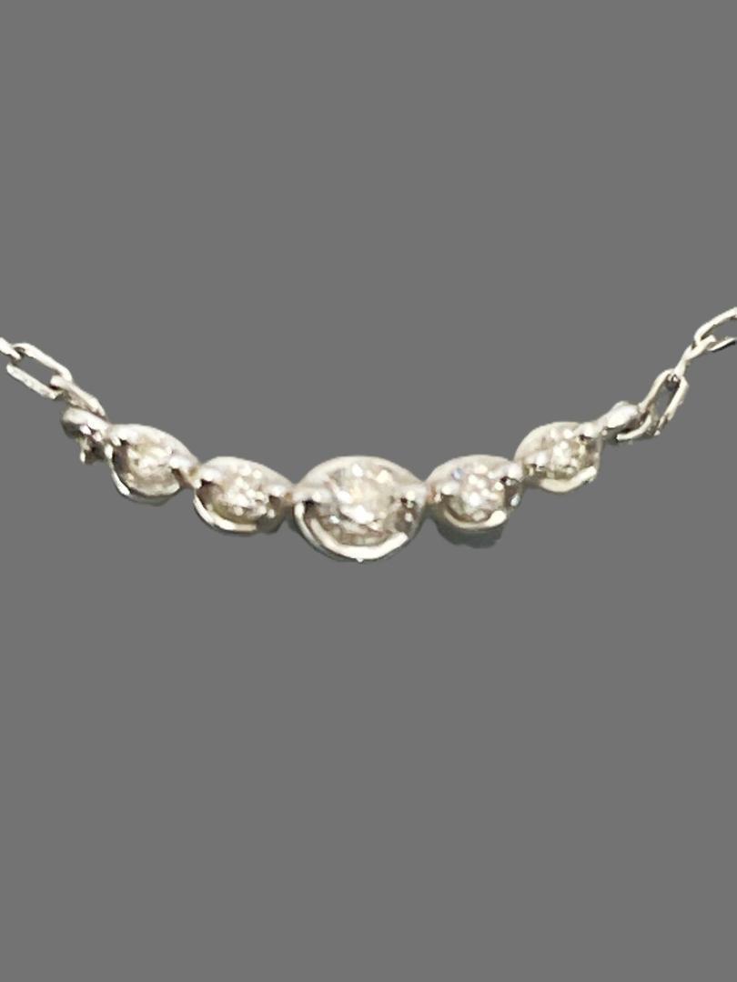 ４℃ ネックレス K10 ダイヤモンド ホワイトゴールド レディース_画像2