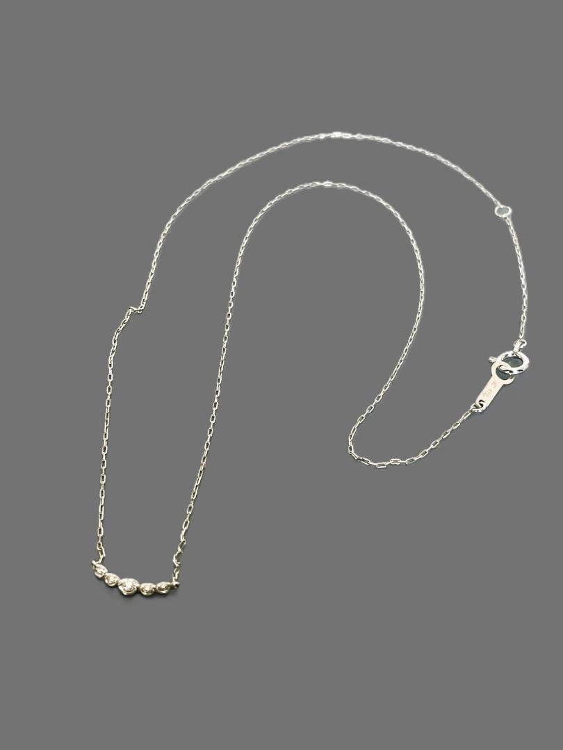 ４℃ ネックレス K10 ダイヤモンド ホワイトゴールド レディース_画像4