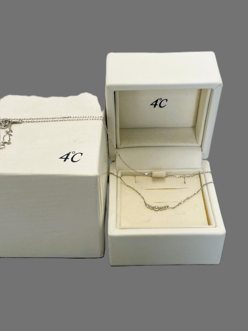 ４℃ ネックレス K10 ダイヤモンド ホワイトゴールド レディース_画像9