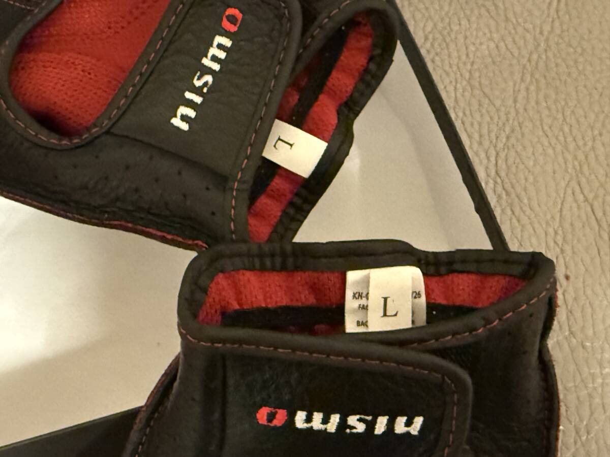 * новый товар не использовался ** NISSAN NISMO оригинальный водительские перчатки L ** Nissan Nismo рейсинг омыватель bru кожа натуральная кожа * KWA5250H53