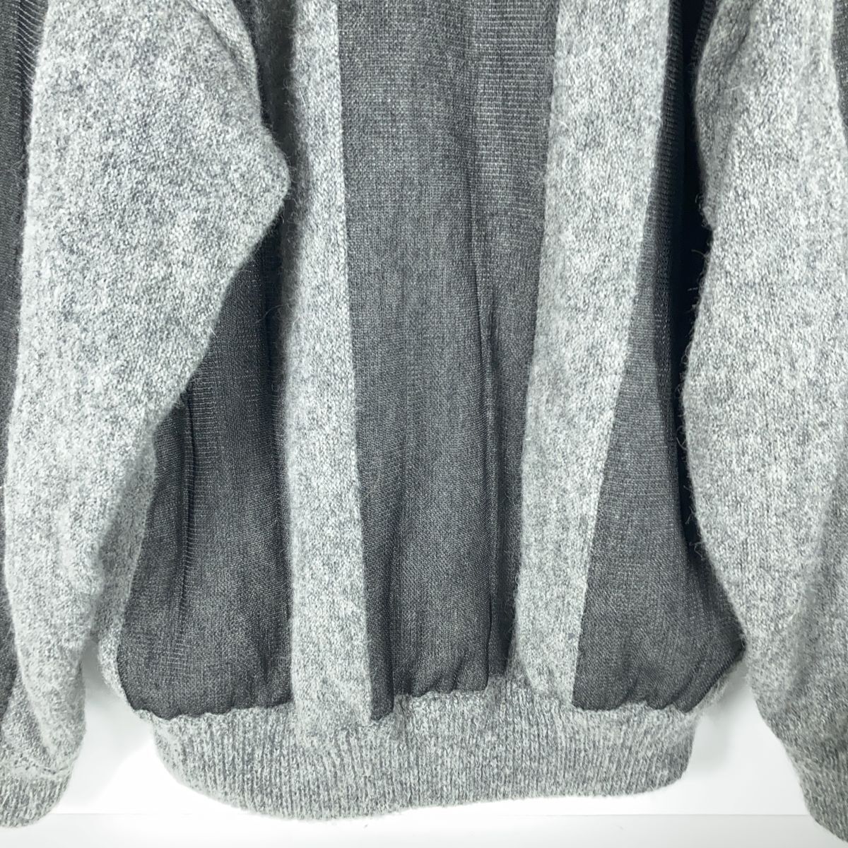 ISSEY MIYAKE MEN F Archive 80s 筆タグ イッセイミヤケ アーカイブ ショールカラー ニット カーディガン FREE ウール ナイロン MK32302_画像6