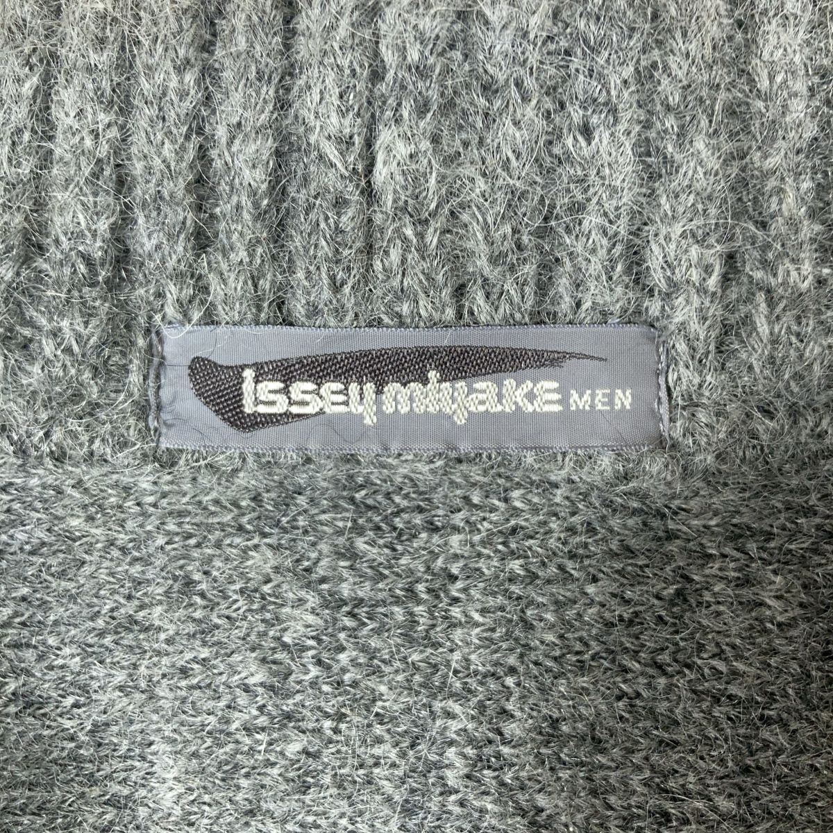 ISSEY MIYAKE MEN F Archive 80s 筆タグ イッセイミヤケ アーカイブ ショールカラー ニット カーディガン FREE ウール ナイロン MK32302_画像7