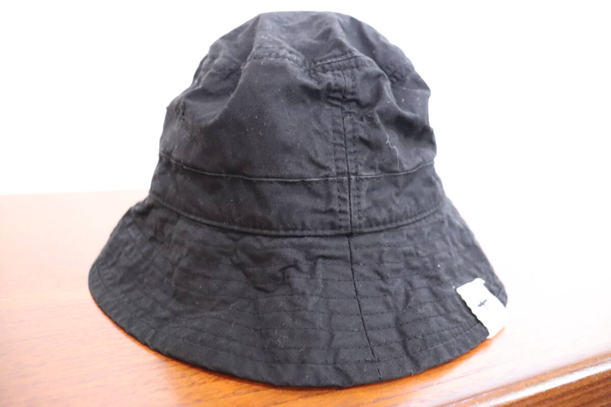 即決 JIL SANDER+ ジルサンダープラス JPUU590211 MU243100A アタリ加工入 バケットハット キャップ 帽子 黒 内周約61㎝ ウォッシュ加工 L_画像4