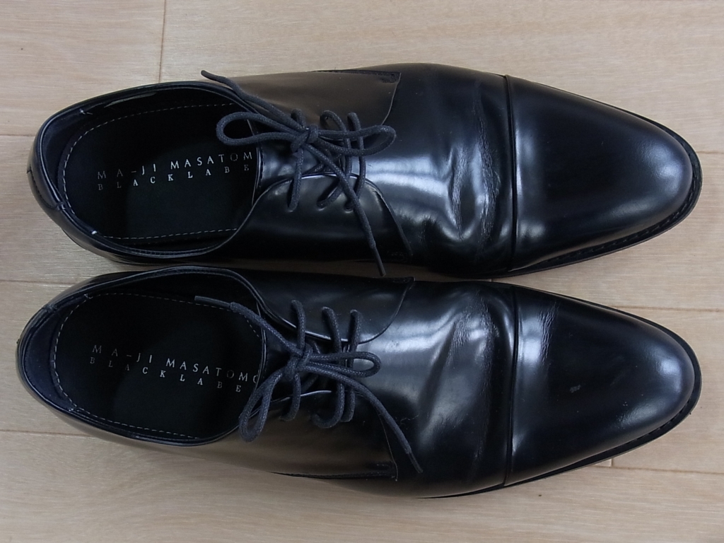 MA-JI MASATOMO BLACK LABEL 3ホールビジネスシューズ ブラック レザー サイズ 25.5cmEEE_画像4
