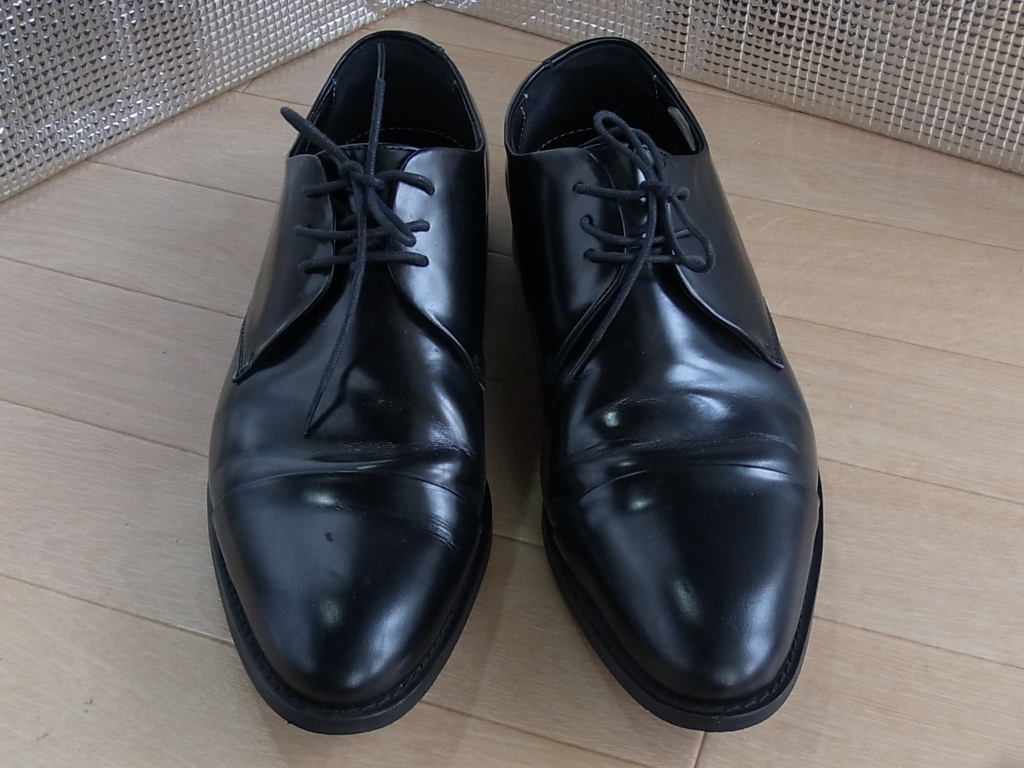 MA-JI MASATOMO BLACK LABEL 3ホールビジネスシューズ ブラック レザー サイズ 25.5cmEEE_画像1