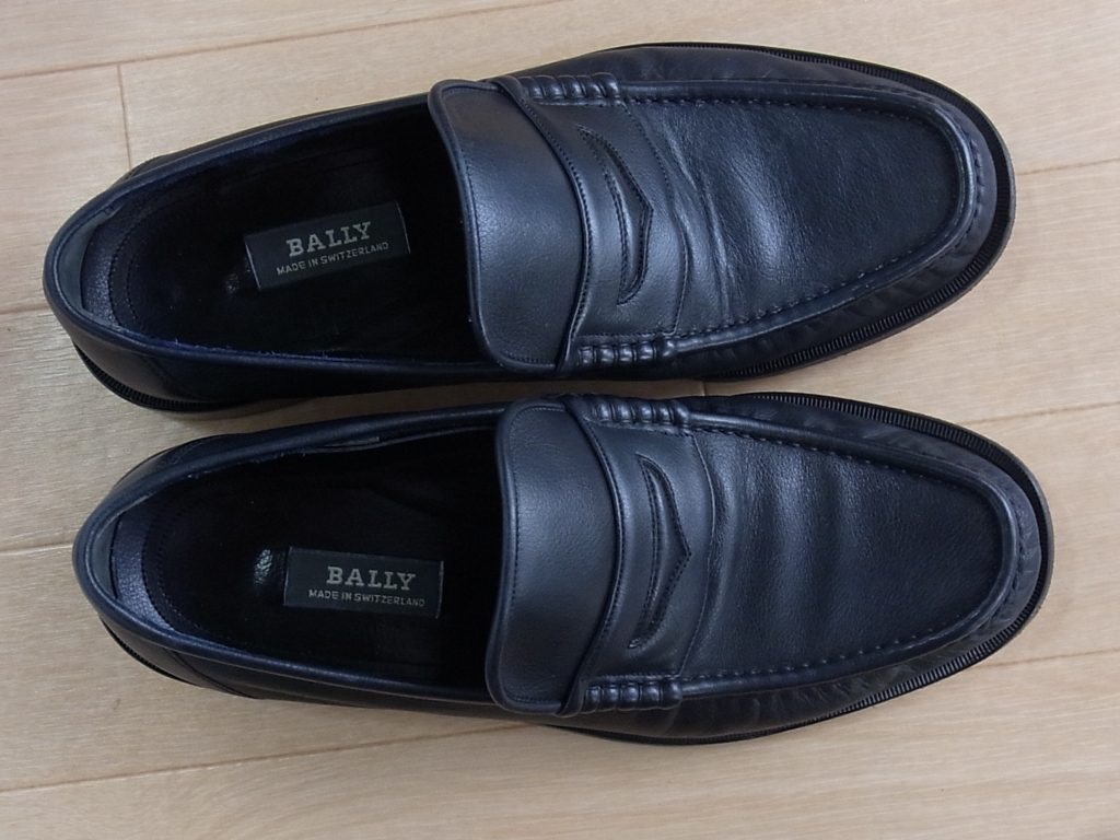 スイス製 BALLY バリー メンズ ローファー スリッポン ビジネスシューズ ブラック レザーサイズ表記 8 1/2EU 9 1/2US (27.5cm?)_画像3
