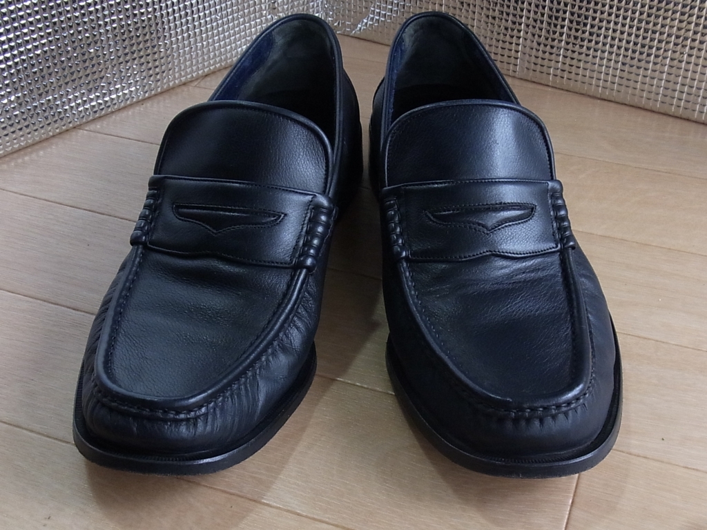 スイス製 BALLY バリー メンズ ローファー スリッポン ビジネスシューズ ブラック レザーサイズ表記 8 1/2EU 9 1/2US (27.5cm?)_画像2