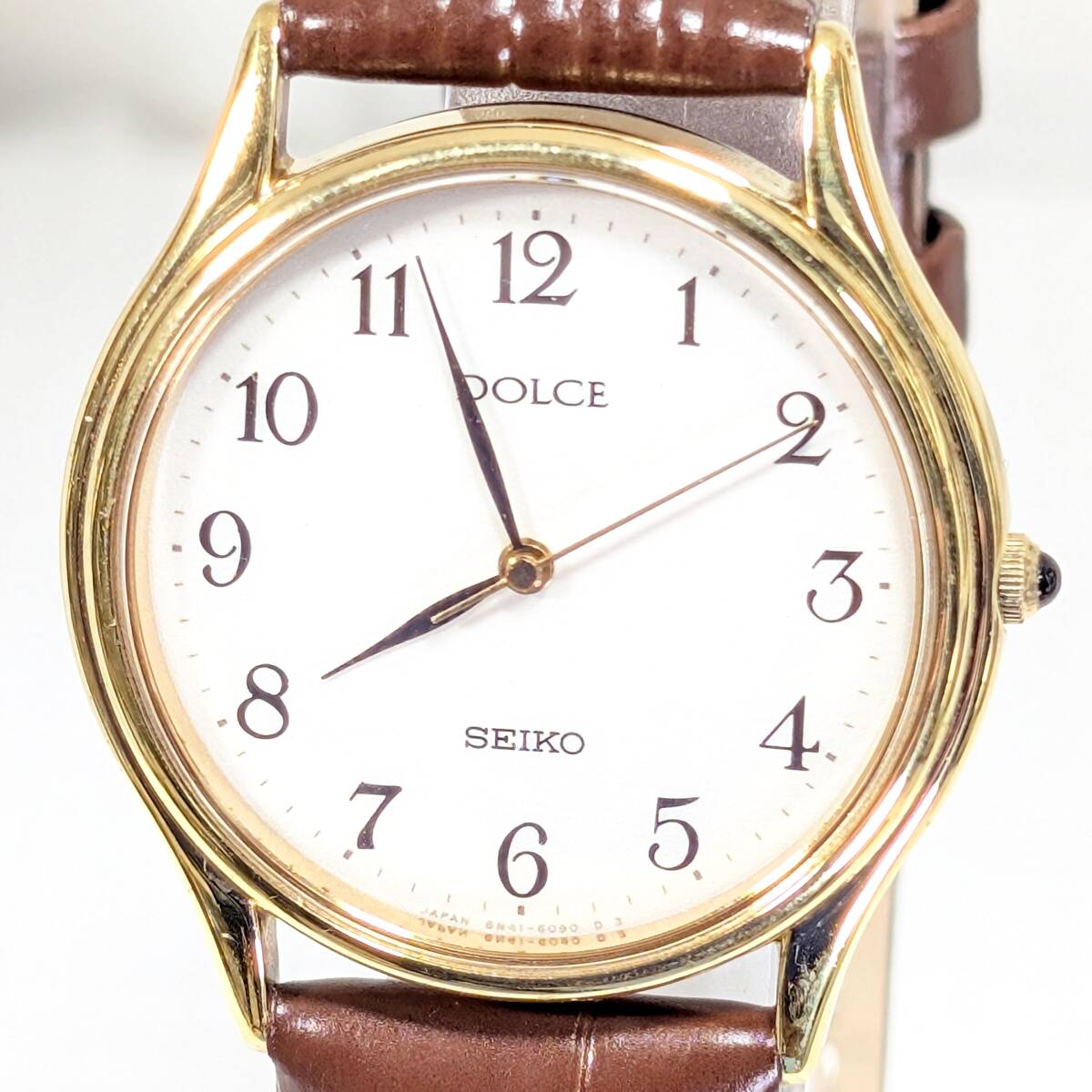 セイコー DOLCE メンズ 電池ベルト交換済み稼働品 D-11_画像2
