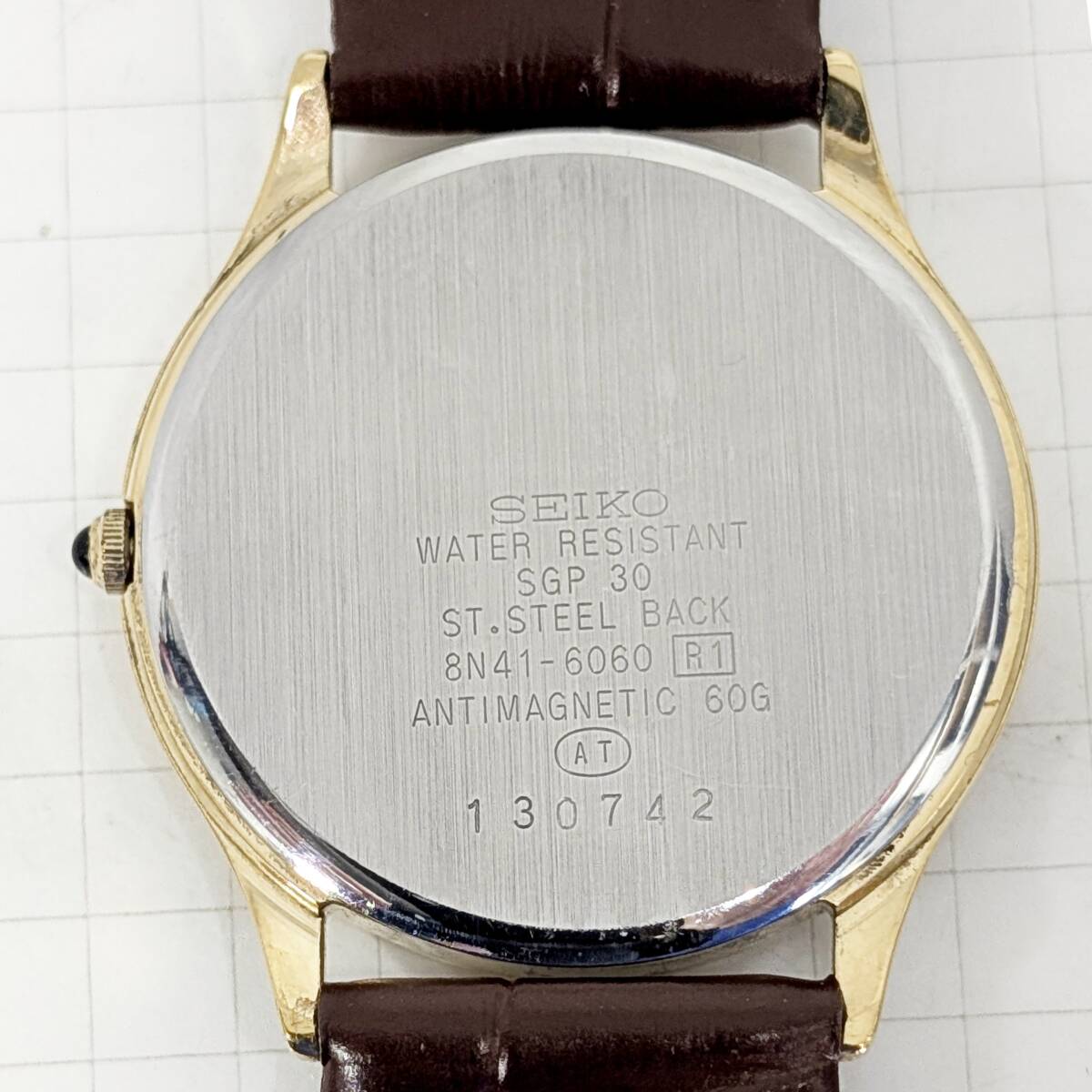 セイコー DOLCE メンズ 電池ベルト交換済み稼働品 D-11_画像10