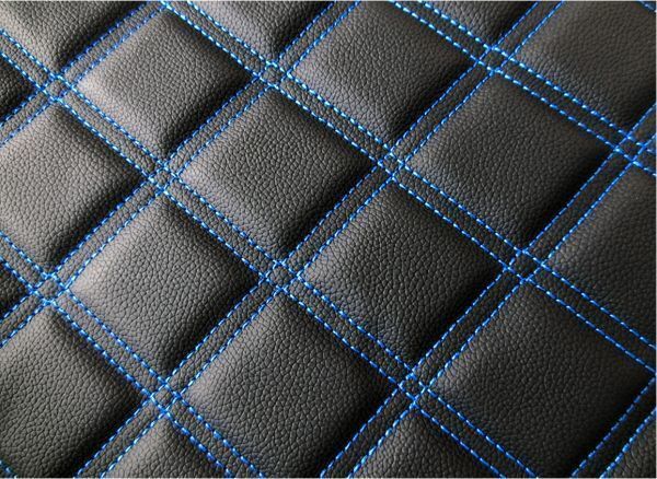 ダイハツ ハイゼット トラック (H26/9- ) S500P /S510P 軽トラ シートカバー ブルー ステッチ 左右セット ダブルダイヤステッチ 0208_画像2