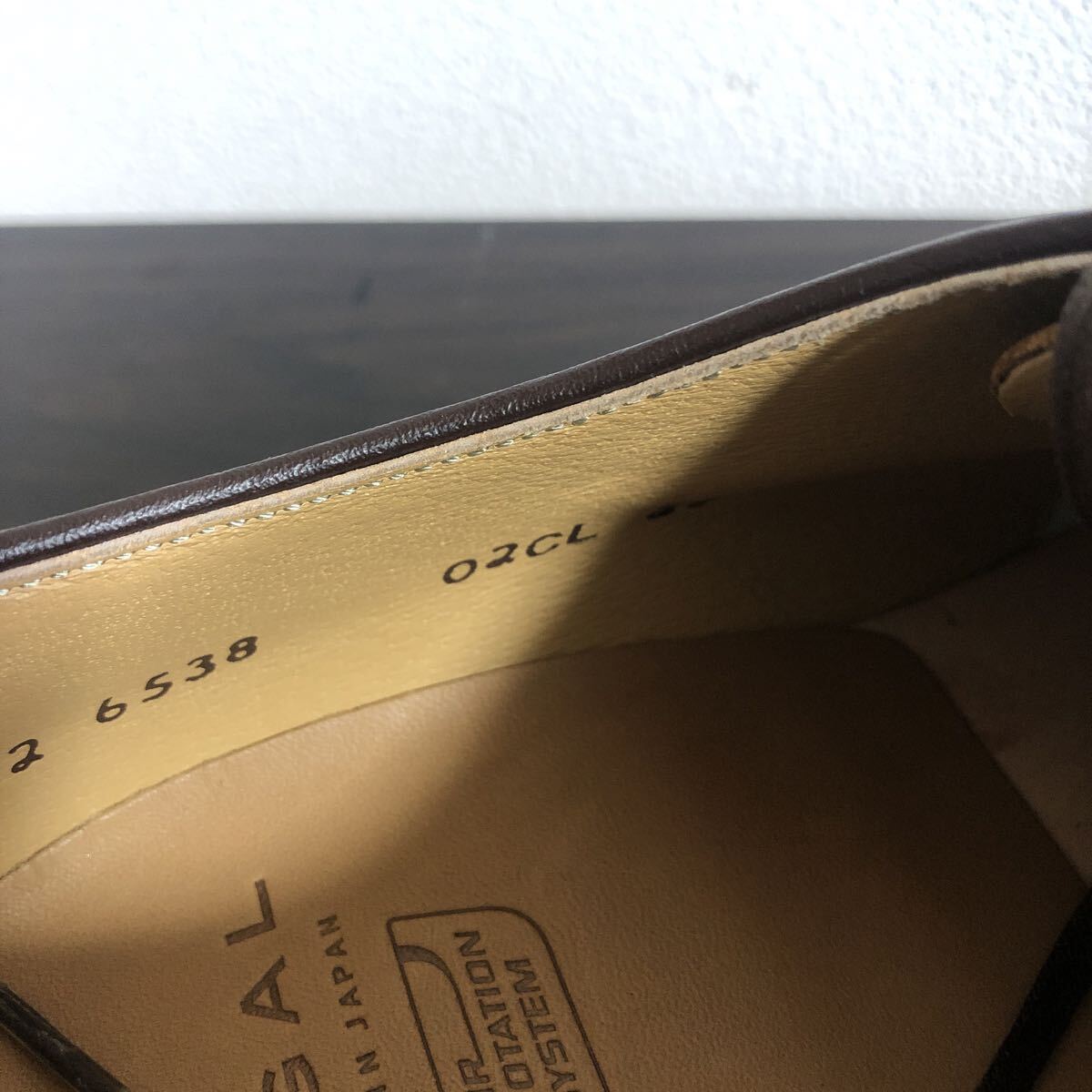 【未使用】リーガルエアローテーションシステム 　メンズ25㎝　02CL　内羽根式ストレートチップ　ブラウン【REGAL AIR ROTATION SYSTEM】_画像7