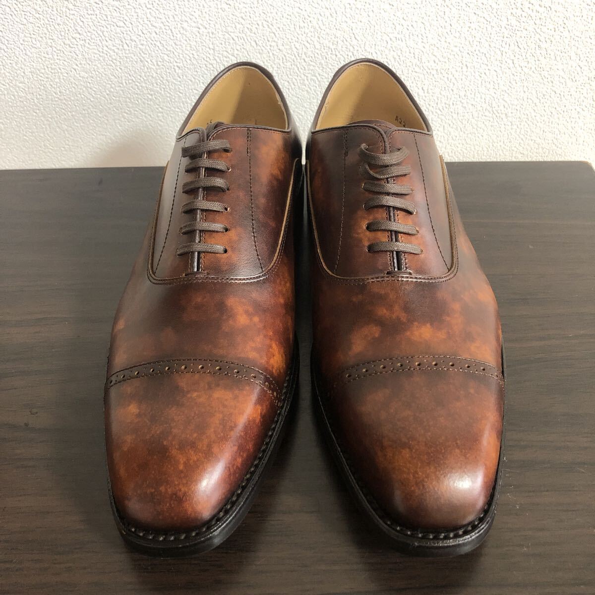 【未使用】リーガルエアローテーションシステム 　メンズ25㎝　02CL　内羽根式ストレートチップ　ブラウン【REGAL AIR ROTATION SYSTEM】_画像1