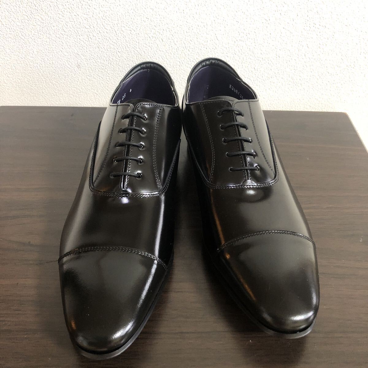 【未使用】リーガル 　メンズ25㎝　31TR　内羽根式ストレートチップ　ブラック　冠婚葬祭　ビジネス　【REGAL】_画像1