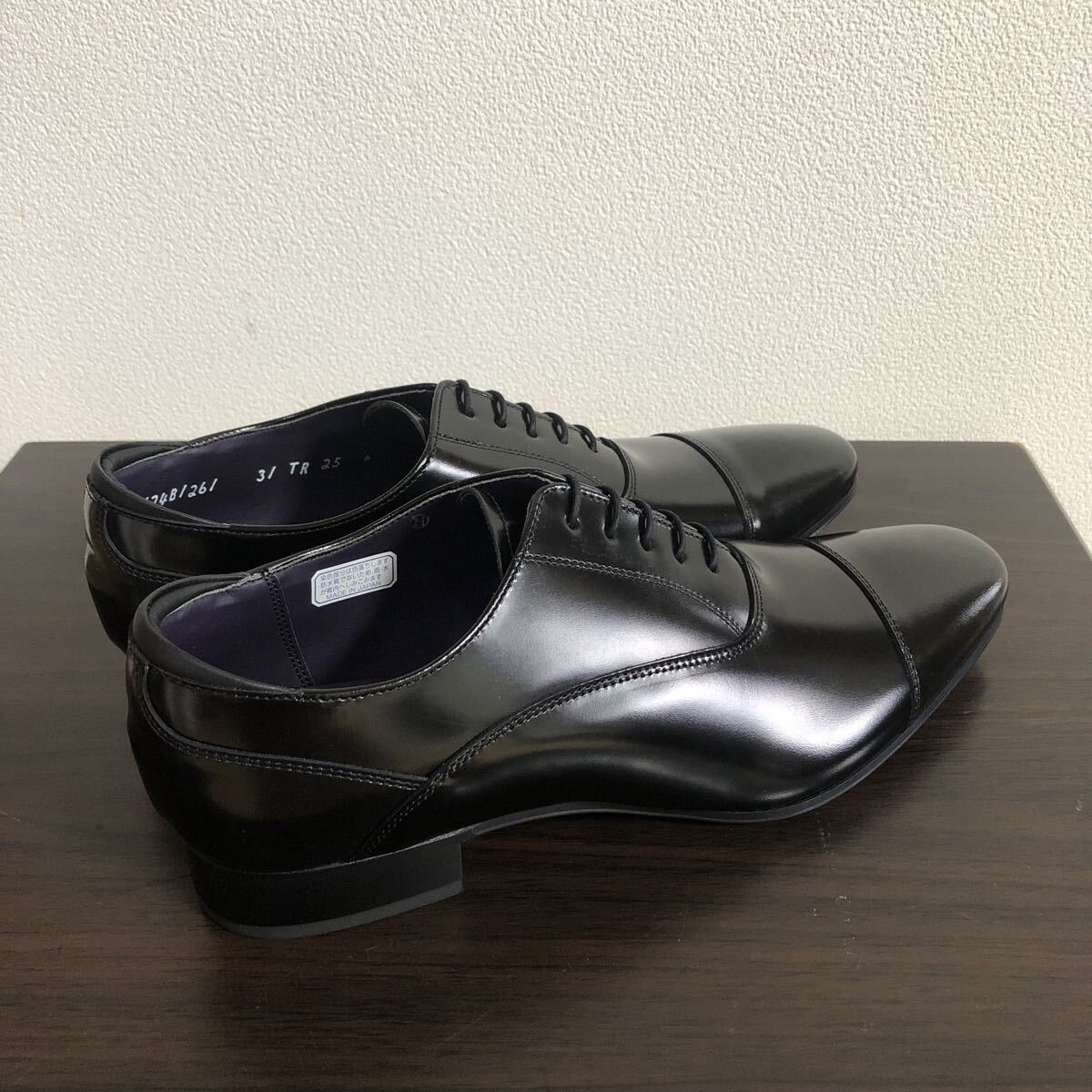 【未使用】リーガル 　メンズ25㎝　31TR　内羽根式ストレートチップ　ブラック　冠婚葬祭　ビジネス　【REGAL】_画像3