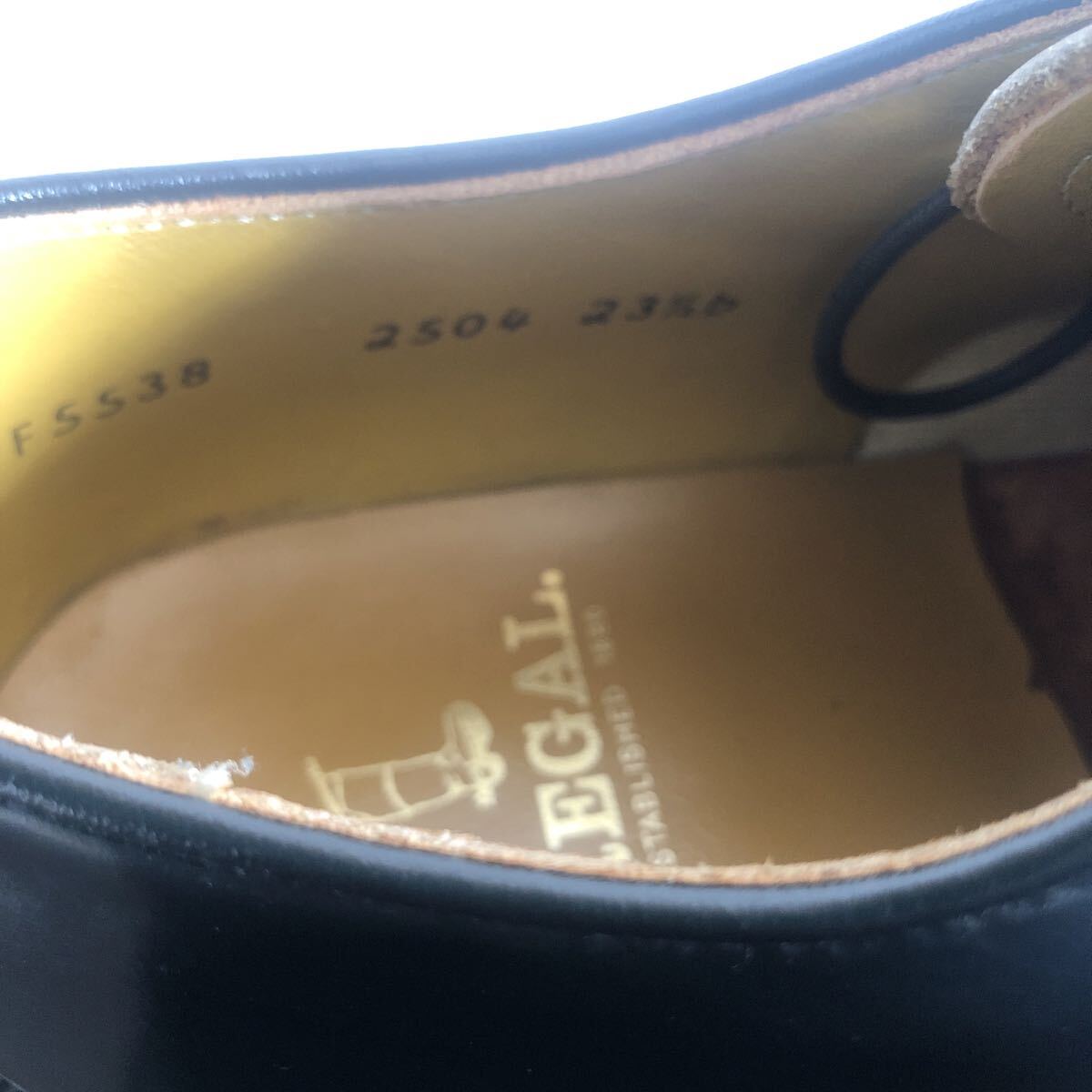 リーガル 　メンズ23.5㎝EE　2504　外羽根式プレーントゥ　ブラック　定番　高級本格靴　ビジネス【REGAL】_画像5