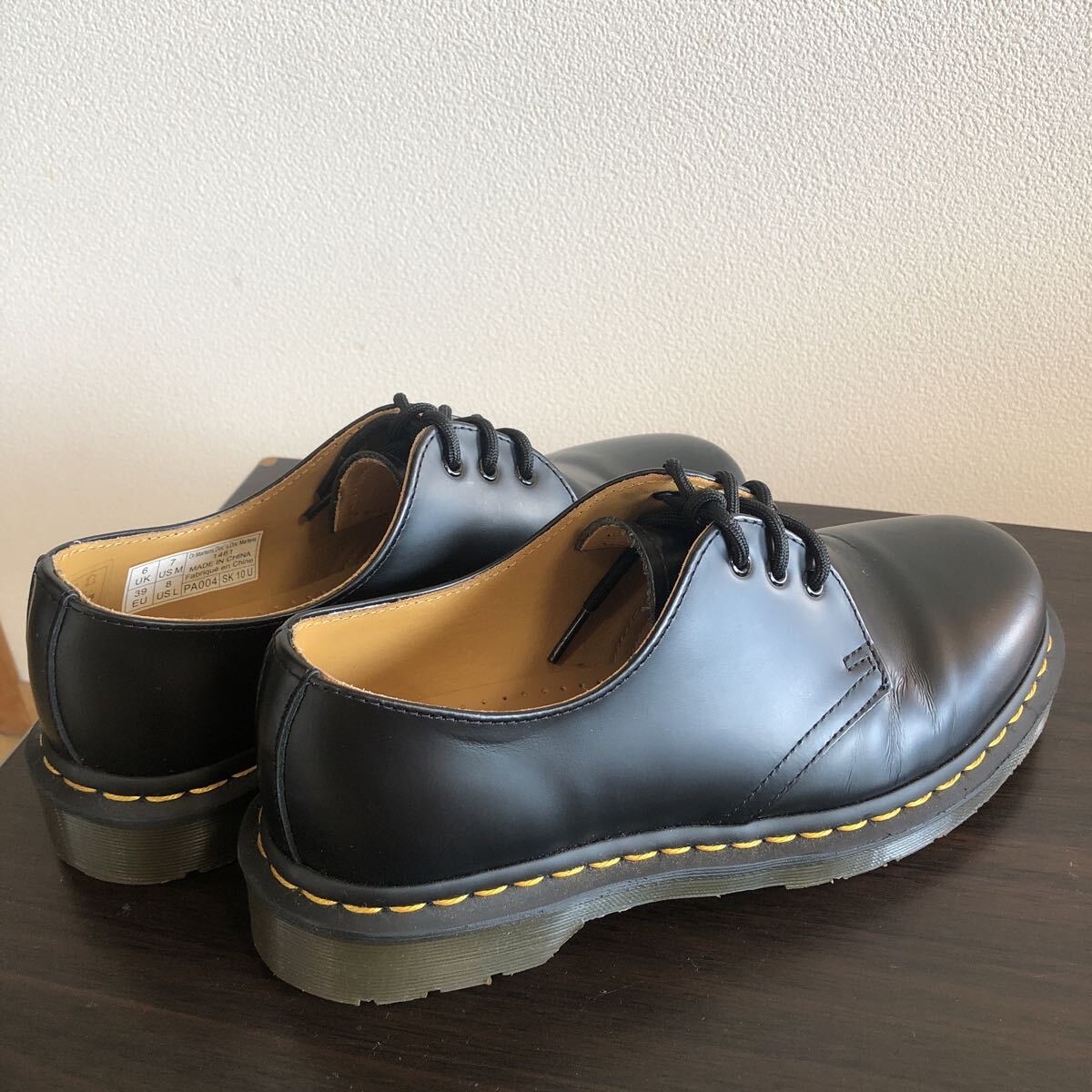 【使用少☆美品】ドクターマーチン　UK6　US7　約24.5㎝　 1461　3ホール　ブラック　【Dr.Martens】_画像3