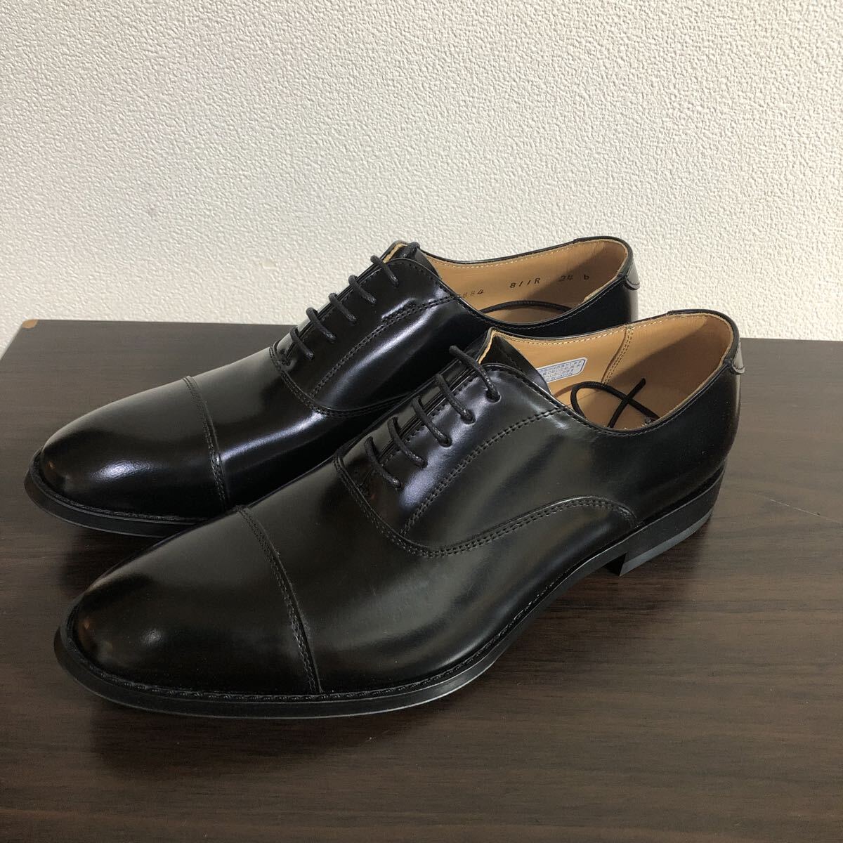 【未使用】リーガル 　メンズ24㎝　811R　内羽根式ストレートチップ　ブラック　定番　冠婚葬祭　ビジネス　【REGAL】_画像2