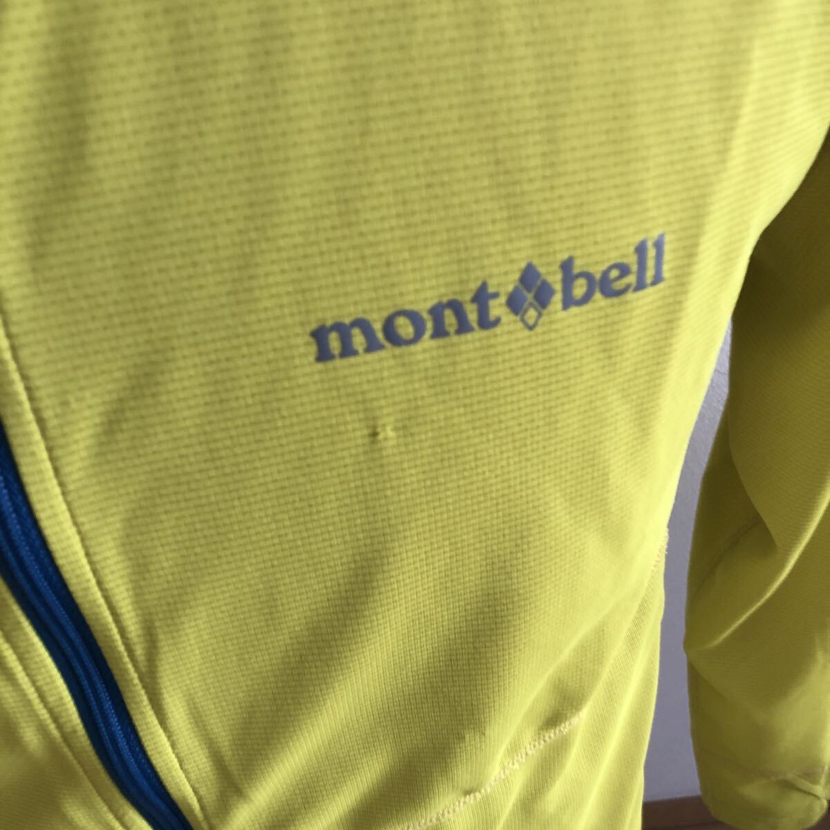 【返品OK】モンベル メンズM #1114636 クール パーカ UVカット イエロー【mont-bell】_画像6