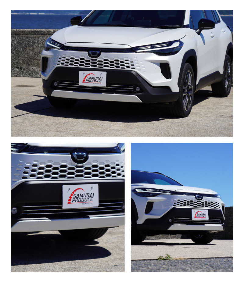 アウトレット品 新型カローラクロス 専用 ロアグリルガーニッシュ 3P 鏡面仕上げ 2025年5月マイナーチェンジ後専用 外装 カスタム パーツ_画像3