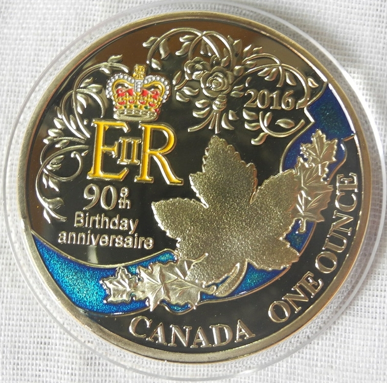 Canada коллекция монета Elizabeth женщина . рождение 90 anniversary commemoration золотой медаль цвет 1oz 1 унция 24 позолоченный Maple leaf ( осмотр золотая монета Canada коллекция монета Elizabeth женщина . рождение 90 anniversary commemoration золотой медаль цвет 1oz 1 унция 24 позолоченный Maple leaf ( осмотр золотая монета