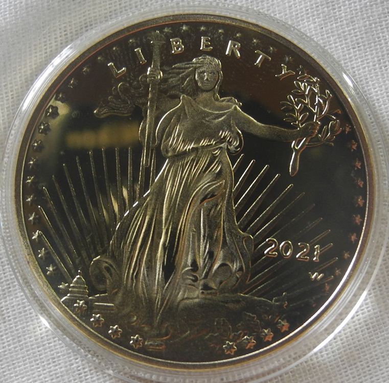  America Liberty золотая монета 24 позолоченный копия монета 2021 год 1/2oz 1/2 унция 24 золотой P золотая монета USA