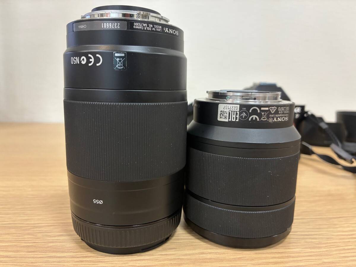 20704.705 работа Sony SONY α7 ILCE-7 корпус FE 3.5-5.6/28-70 4.5-5.6/75-300 линзы 2 шт Schott 1096 * информация . изображение 15 листов проверьте пожалуйста 