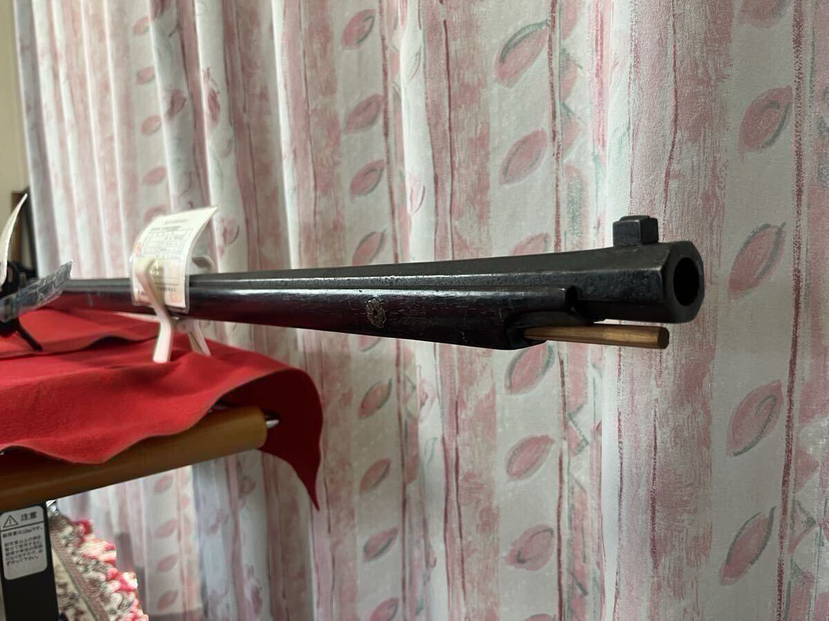 美作國 津山藩松平家 火縄式銃砲 津山城備砲 六匁玉狭間筒 142cm 江戸時代 砲術 武具 古式銃 脇差 日本刀 57.5cm 白鞘 二重 2個セット_画像4