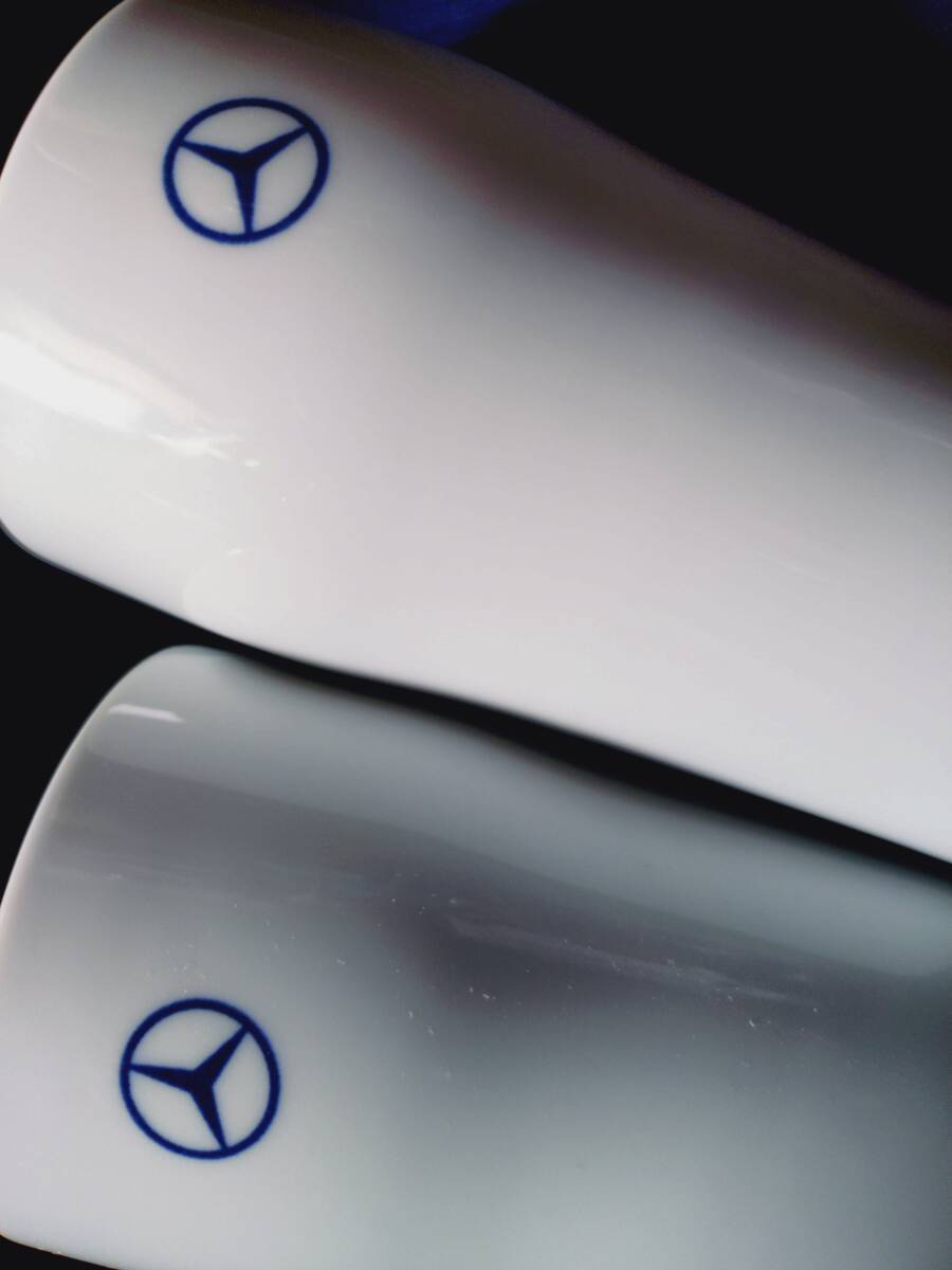 ★ベンツ★メルツェデス非売品タンブラー陶磁器ビアマグ焼物ノベルティ三越伊勢丹メルセデス有田焼き日本製レアMercedes-Benzスターマーク_画像2