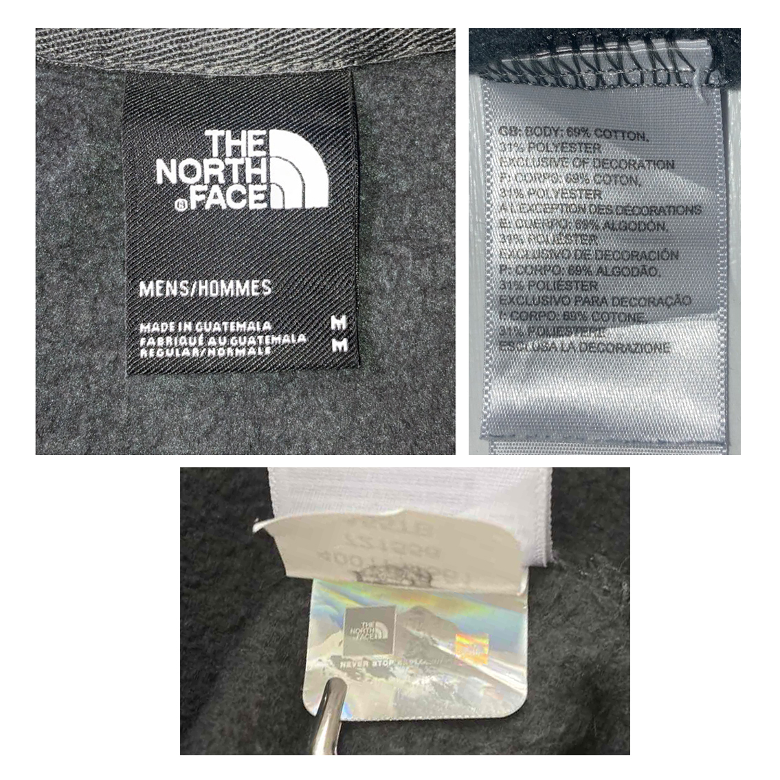 【USED】 ノースフェイス THE NORTH FACE プルオーバー パーカー フーディー アームロゴ 古着 Lサイズ チャコールグレー ☆送料無料☆ _画像9