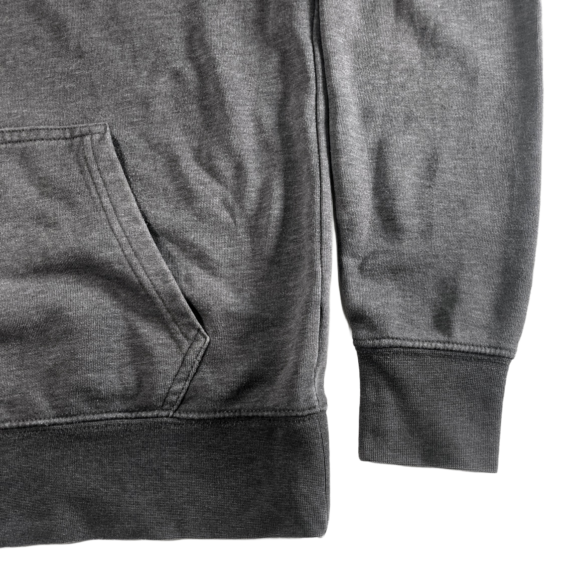 【USED】ノースフェイス THE NORTH FACE プルオーバー パーカー フーディー ビッグロゴ 古着 ダークグレー（ Mサイズ相当 ） ☆送料無料☆_画像7