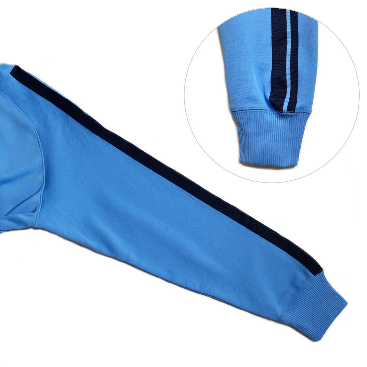 【USED】 アシックス ASICS ビンテージ トラックジャケット ジャージ 刺繍ロゴ 80s 古着 Mサイズ ブルー ☆送料無料☆_画像7