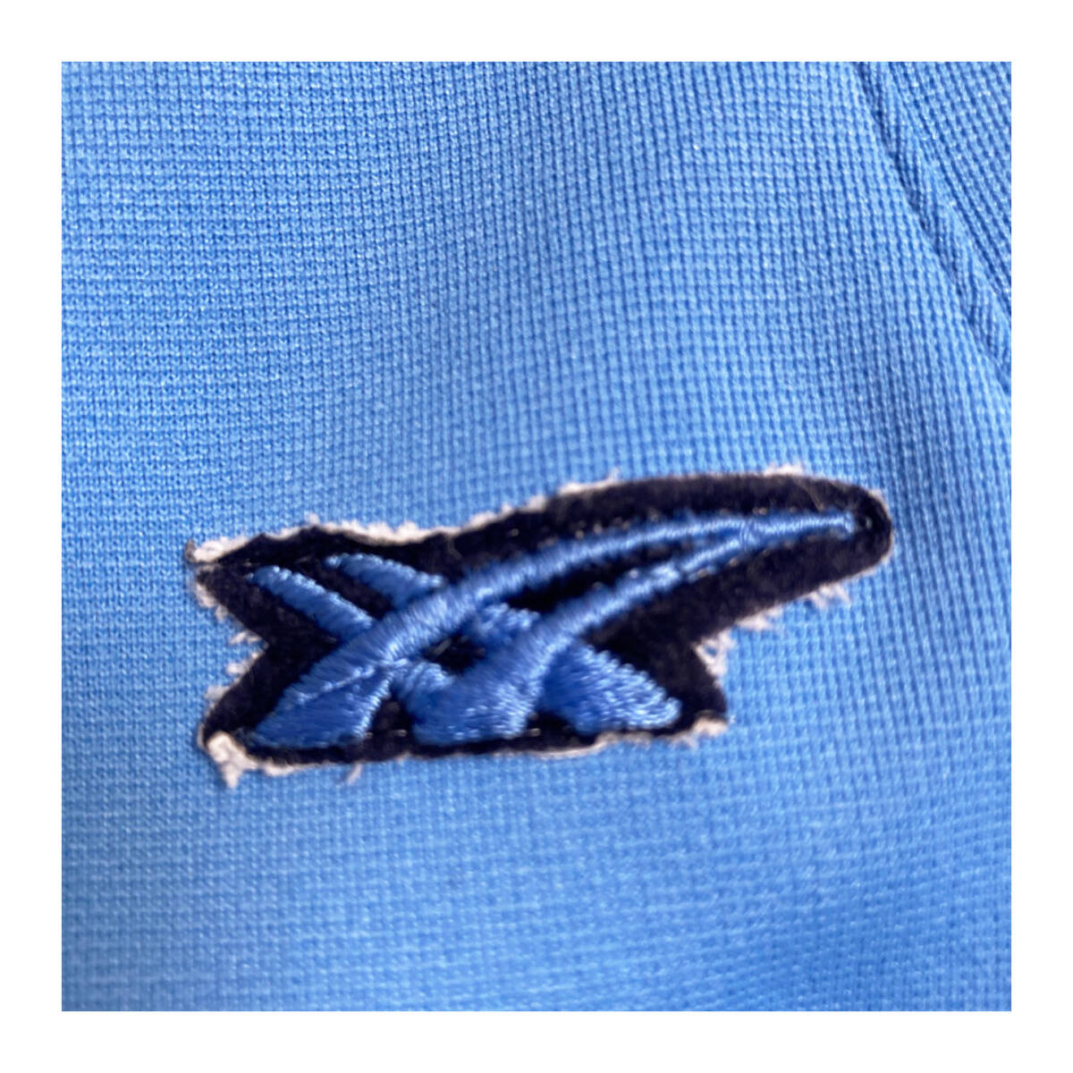 【USED】 アシックス ASICS ビンテージ トラックジャケット ジャージ 刺繍ロゴ 80s 古着 Mサイズ ブルー ☆送料無料☆_画像8