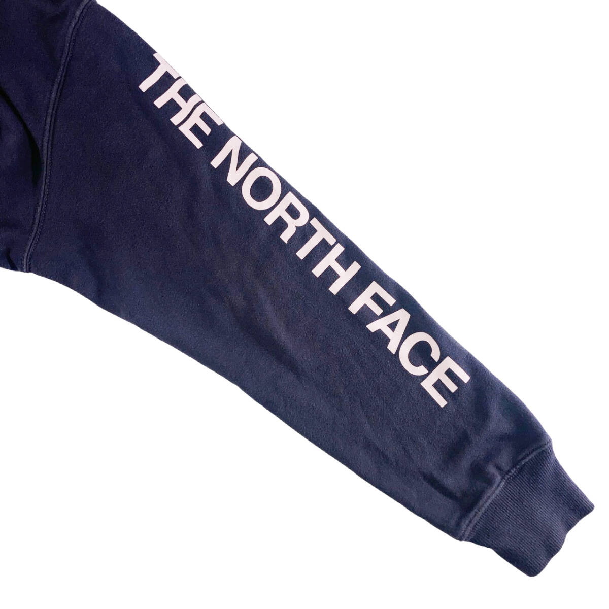 【USED】 ノースフェイス THE NORTH FACE プルオーバー パーカー フーディー アームロゴ 古着 Lサイズ チャコールグレー ☆送料無料☆ _画像7
